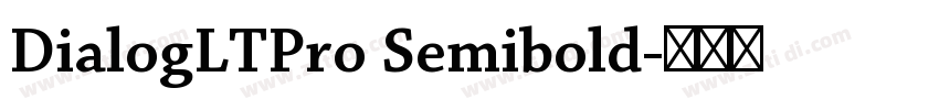 DialogLTPro Semibold字体转换